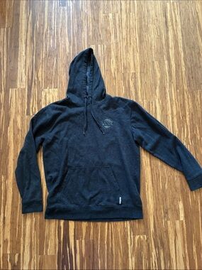 Vans Black Pullover Hooded Sweatshirt with Chest Badge